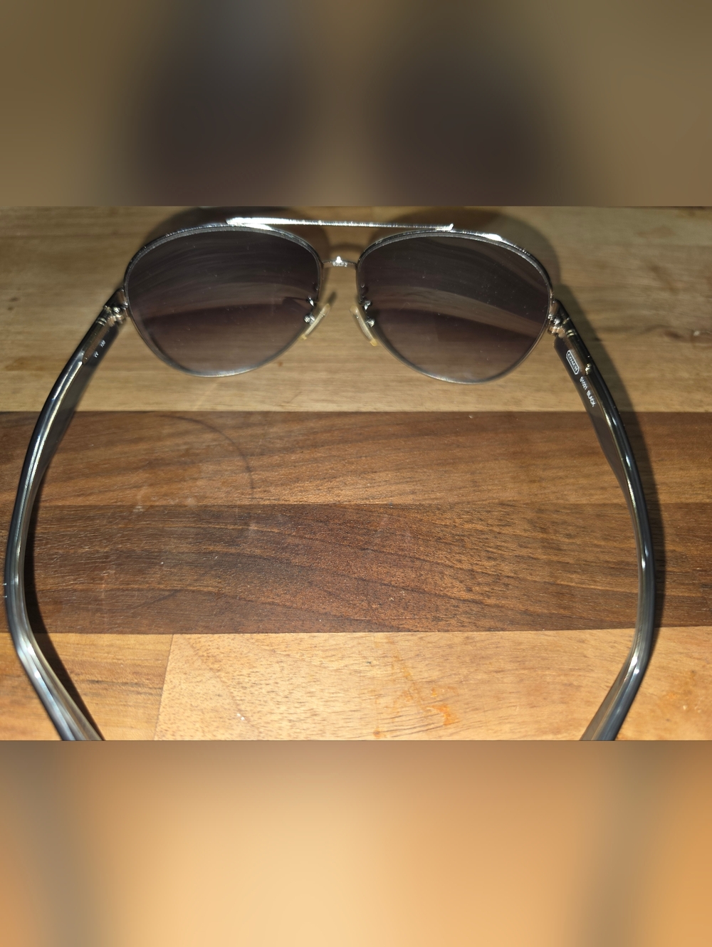 Coach Brown Gradient Aviator Sunglasses with White Logo Case - Picture 3 of 8